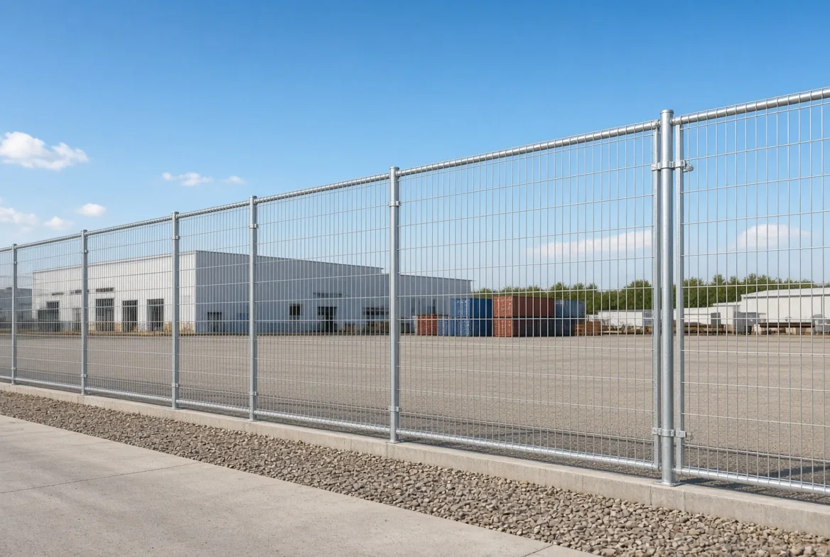 High-security commercial perimeter fencing for an industrial property