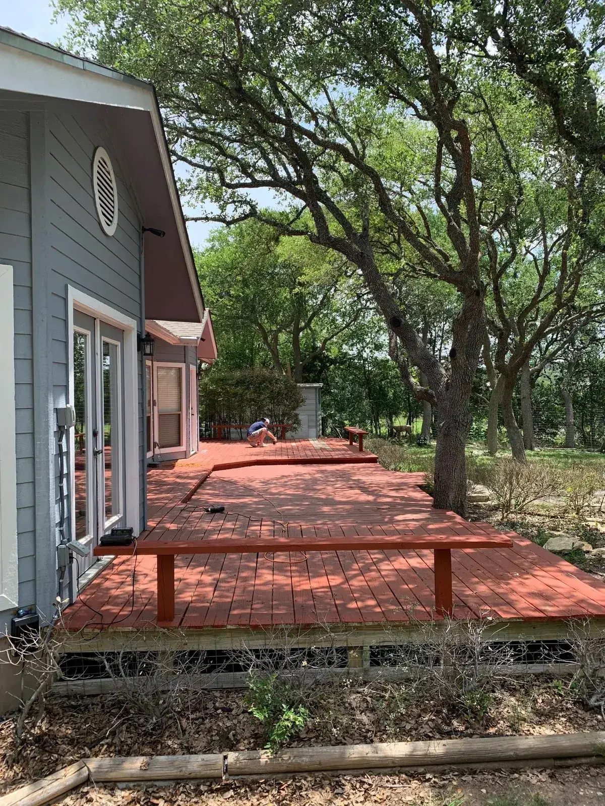 Existing deck before the hardwood deck project began.