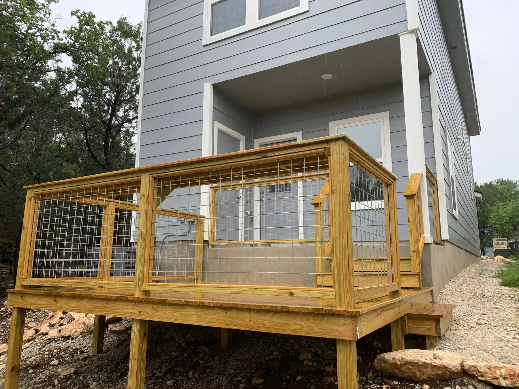 New Construction Wood Deck