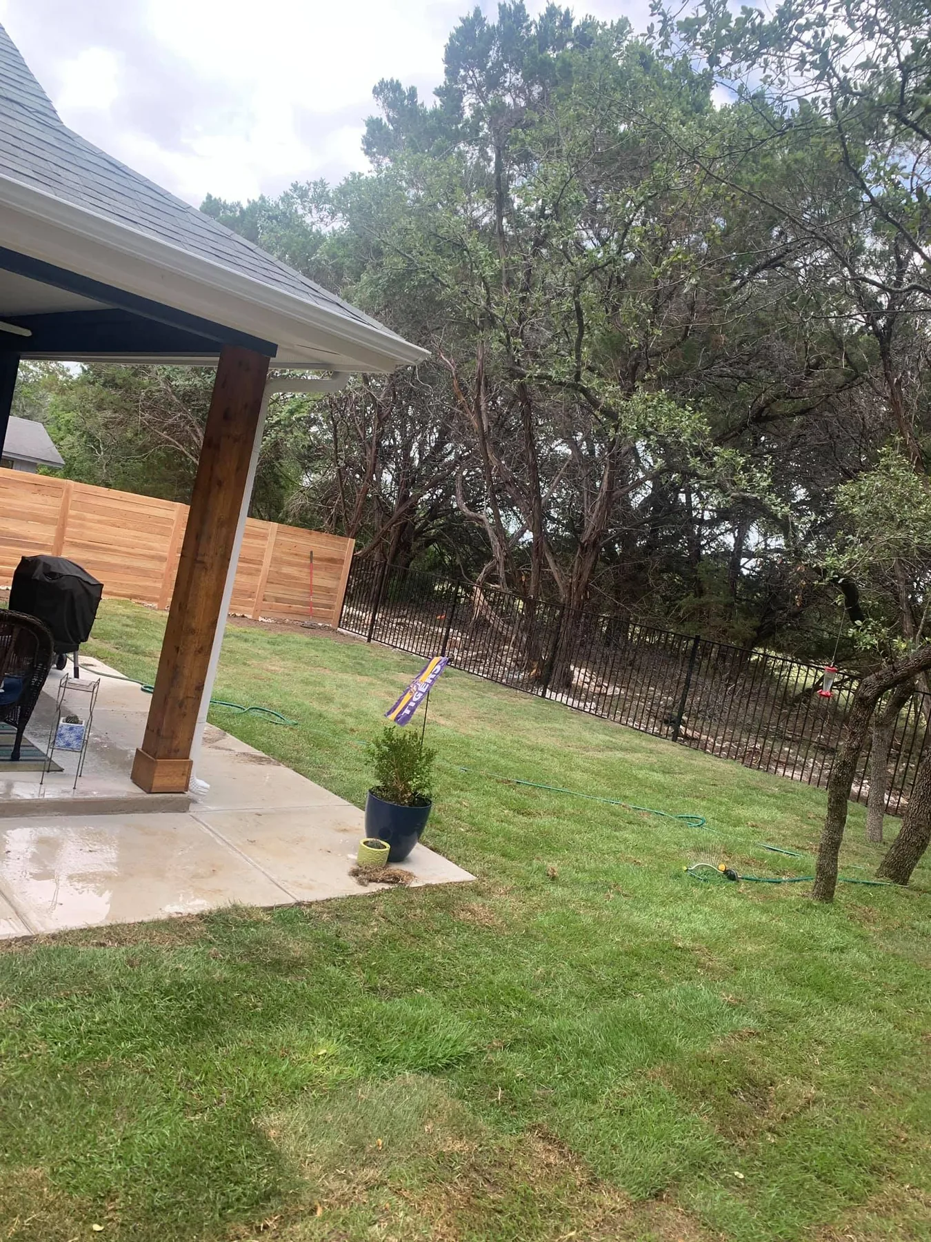 Completed backyard landscaping